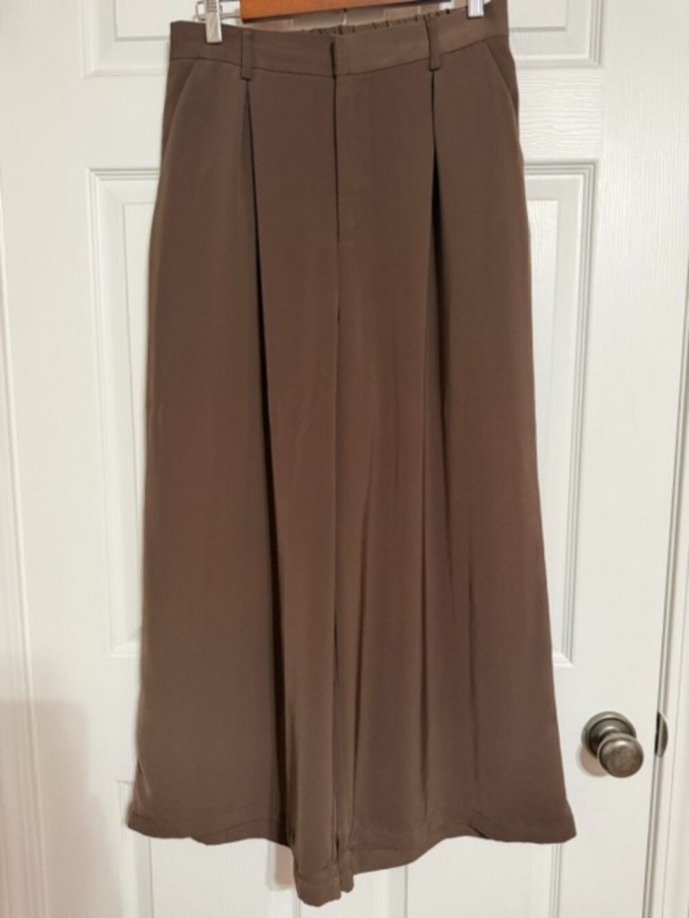 Tronjori Brown Wide Leg Pants - Size M